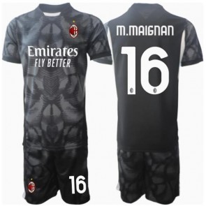 AC Milan Mike Maignan #16 Brankářské Dětské Domácí dres komplet 2024-25 Krátký Rukáv (+ trenýrky)